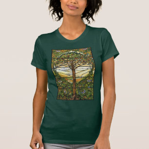 T-shirt Arbre de la vie/de fenêtre en verre teinté de