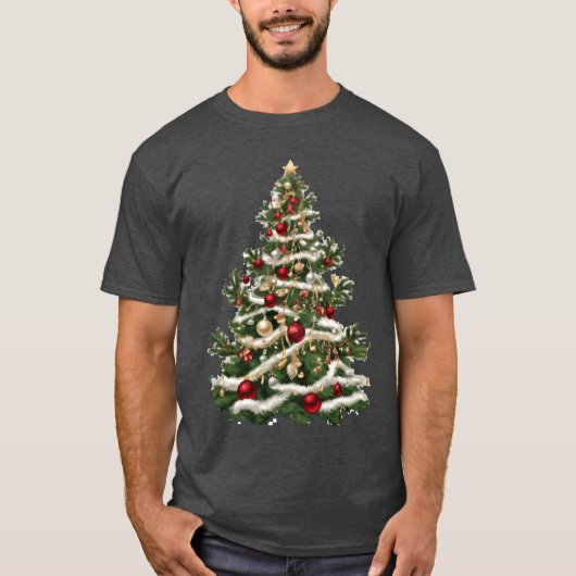 T-shirt Arbre de Noël3 rétro (Devant)