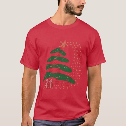 T-shirt Arbre de Noël à neige (Devant)