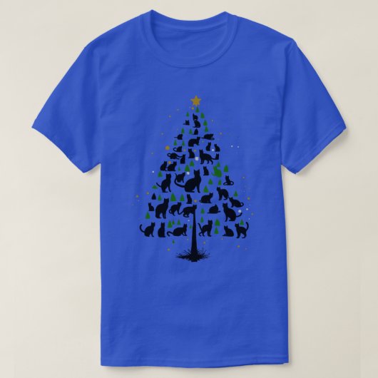 T-shirt Arbre de Noël Amoureux des chats 1 (Design devant)