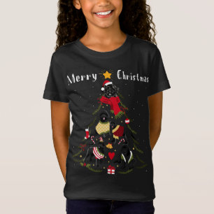T-Shirt Arbre de Noël Amoureux des chiens portugais d'eau 