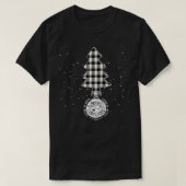 T-shirt Arbre de Noël Blanc Buffle noir Plaid Tree Merr (Design devant)
