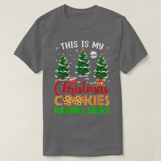 T-shirt Arbre de Noël C'est ma chemise à biscuits de Noël (Design devant)