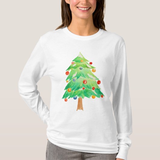 T-shirt Arbre de Noël - chandail laid de Noël (Devant)
