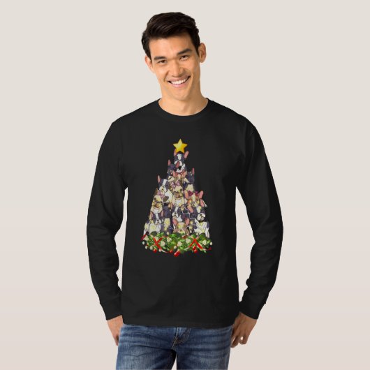 T-shirt Arbre de Noël Chien de taule français Grosse trans (Devant entier)