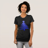 T-shirt Arbre de Noël Cobalt bleu (Devant entier)