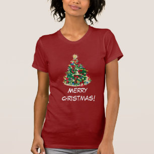 T-shirt Arbre de Noël coloré : Art de vecteur :