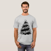 T-shirt Arbre de Noël Crâne Garland (Devant entier)