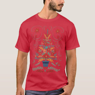 T-shirt Arbre de Noël d'art populaire