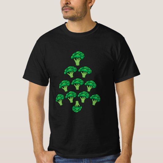 T-shirt Arbre de noël de Brocoli vegan (Devant)