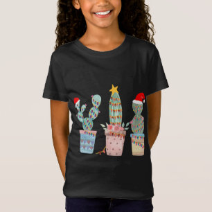 T-Shirt Arbre de Noël de Cactus lumières Cactus Amateurs d