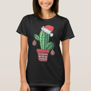 T-shirt Arbre de Noël de Cactus Père Noël Xmas Plante succ