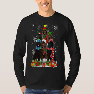T-shirt Arbre de Noël de chien de Terre-Neuve