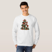 T-shirt Arbre de Noël de hiboux (Devant entier)