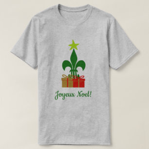 T-shirt Arbre de Noël de la Louisiane Fleur De Lis Cajun