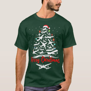 T-shirt Arbre de Noël de l'avion