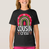 T-shirt Arbre de Noël de l'équipage Cousin Rainbow Snowfla (Devant)