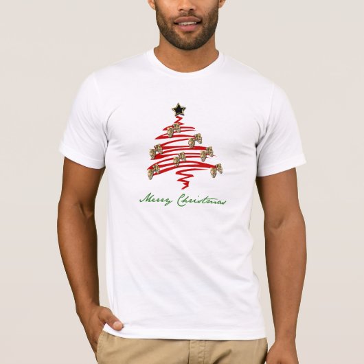 T-shirt Arbre de Noël de masque de drame (Devant)