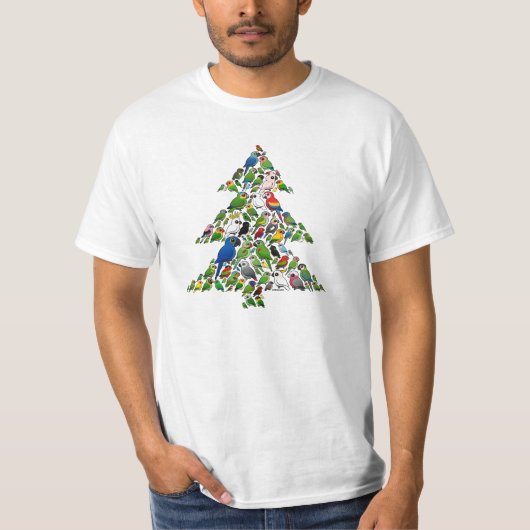 T-shirt Arbre de Noël de perroquet (Devant)