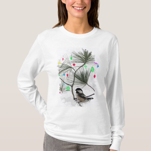 T-shirt Arbre de Noël de poulets (Devant)