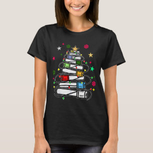 T-shirt Arbre de Noël de tube de sang Technicien en phlébo