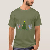 T-shirt Arbre de Noël décorant les écureuils (Devant)