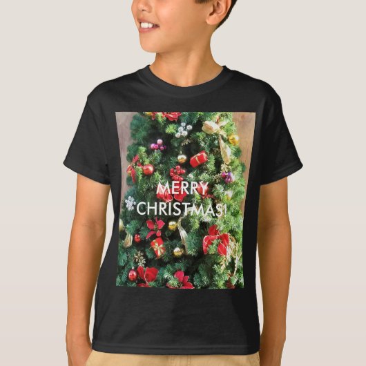 T-shirt Arbre de Noël décoré (Devant)