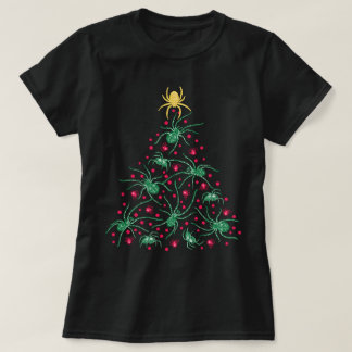 T-shirt Arbre de Noël des araignées Vintages