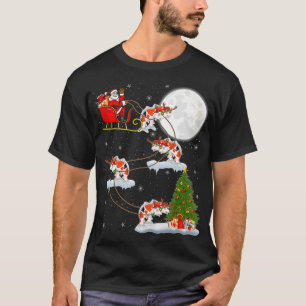 T-shirt Arbre de Noël drôle Santa à cheval sur un poisson