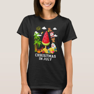 T-shirt Arbre de Noël en pastèque Noël en juillet Eté