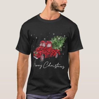 T-shirt Arbre de Noël en Wagon vintage sur les vacances de