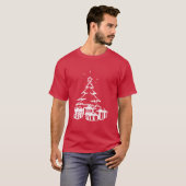 T-shirt Arbre de Noël et cadeaux dessinés à la main (Devant entier)