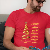 T-shirt Arbre de Noël Golden Ribon