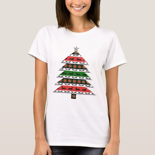 T-shirt Arbre de Noël Greyhound (Devant)