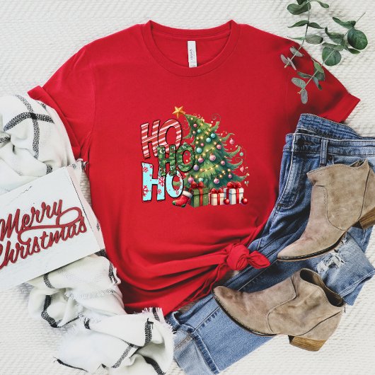 T-shirt arbre de Noël Ho Ho