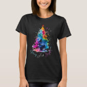 T-shirt Arbre de Noël Joyeux et Bright Neon (Devant)