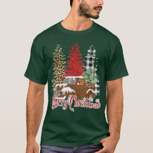 T-shirt Arbre de Noël Joyeux Pins de Noël Bleu