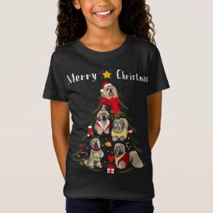 T-Shirt Arbre de Noël Lhassa Apso Lover Xmas Chien Proprié