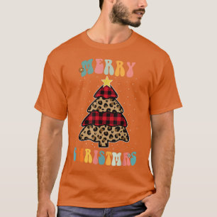 T-shirt Arbre de Noël Lumière Noël Retro Super Leopard Buf