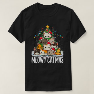 T-shirt Arbre de Noël Miaaaouw Chatmas Xmas Chat