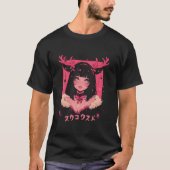T-shirt Arbre de Noël Pastel Anime Girl Waifu sucré Vacanc (Devant)