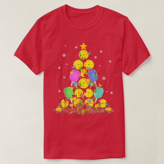 T-shirt Arbre de Noël Pickball (Design devant)