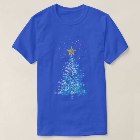 T-shirt Arbre de Noël Poinsettia Stars (Design devant)