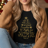 T-shirt Arbre de Noël "Pour nous un enfant est né"