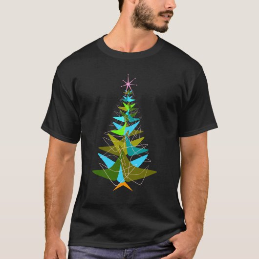 T-shirt Arbre de Noël rétro (Devant)