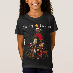 T-Shirt Arbre de Noël Rhodesian Ridgeback Lover Xmas Chien