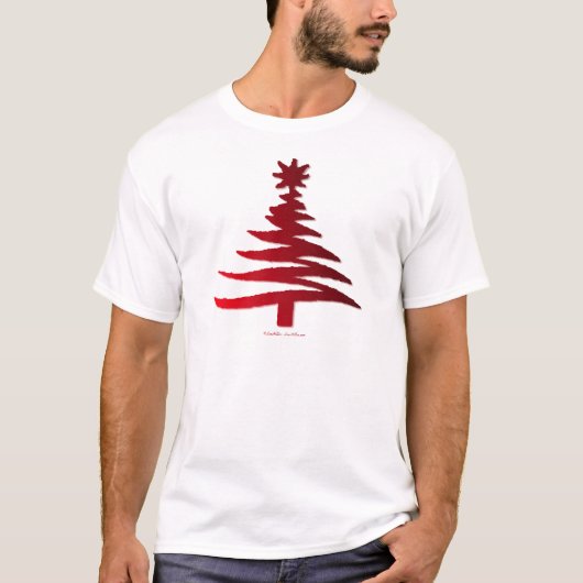 T-shirt Arbre de Noël Rouge (Devant)