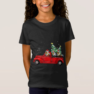 T-Shirt Arbre de Noël Rough Collie Chien Conduisant Camion