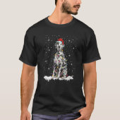 T-shirt Arbre de Noël Santa Chapeau Dalmatien Chien Animau (Devant)