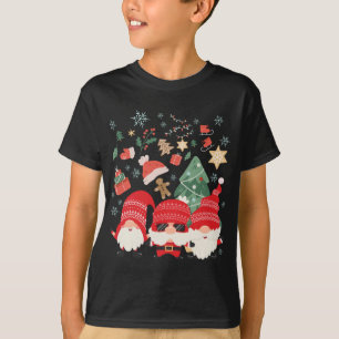T-shirt Arbre de Noël Santa Hat Funny Gnomes Père Noël Xma